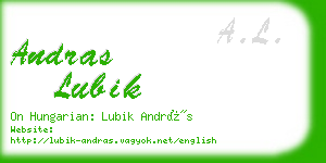 andras lubik business card